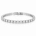 LGT JWLS Zilverkleurige Dames Tennisarmband met Witte Zirkonia 4 mm - 18cm
