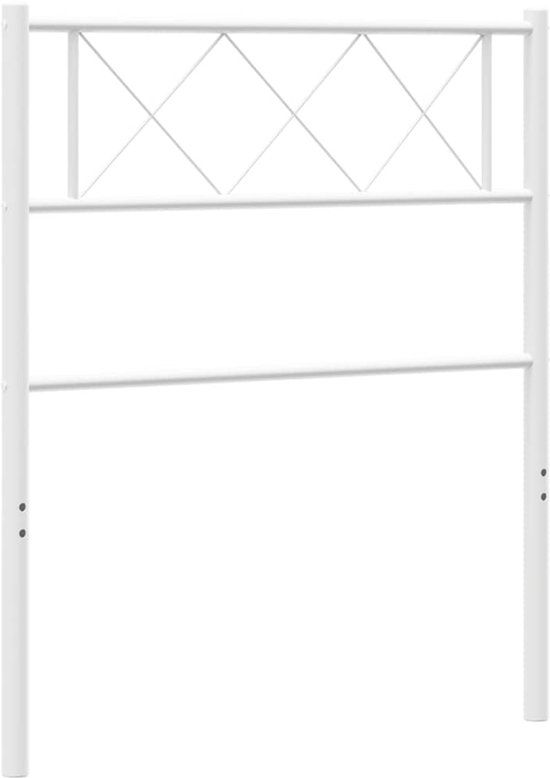 vidaXL Hoofdbord - Metaal - Wit - 100 cm