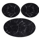 Set mat set (3-delig) zwart en wit