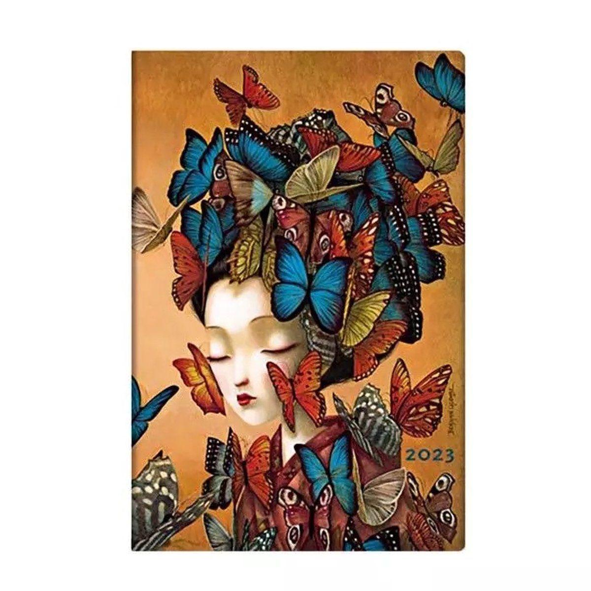 Paperblanks Agenda 2023 7d2p Mini 9.5x14 Madame Butterfly - 9781439786352