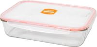 Lock&Lock Ovenschaal met deksel - Rechthoekig - 3,6 liter - Transparant/Oranje
