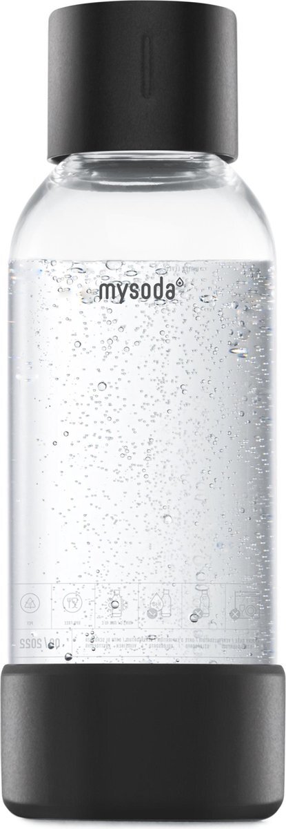 Mysoda Mysoda - 0,5 liter herbruikbare fles - Black / Aluminium
