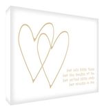 Feel Good Art Gallery Twins afbeelding op canvas voor doop voor pasgeborenen, 60 x 40 x 4 cm, groot, beige