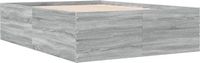 vidaXL Cadre de lit - Bois - Gris Sonoma - 140x200 cm