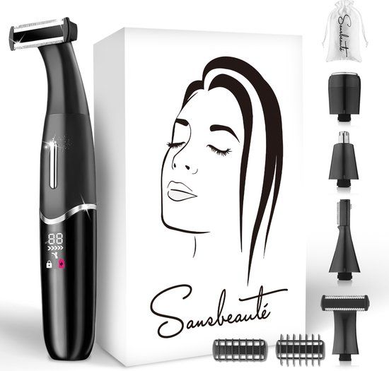 Sansbeauté 4-in-1 Bikinitrimmer + Travel bag - Classic Black