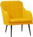 vidaXL Fauteuil fluweel geel