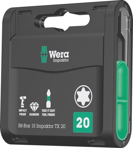 Wera BIT-BOX 15 IMPAKTOR TX 20
