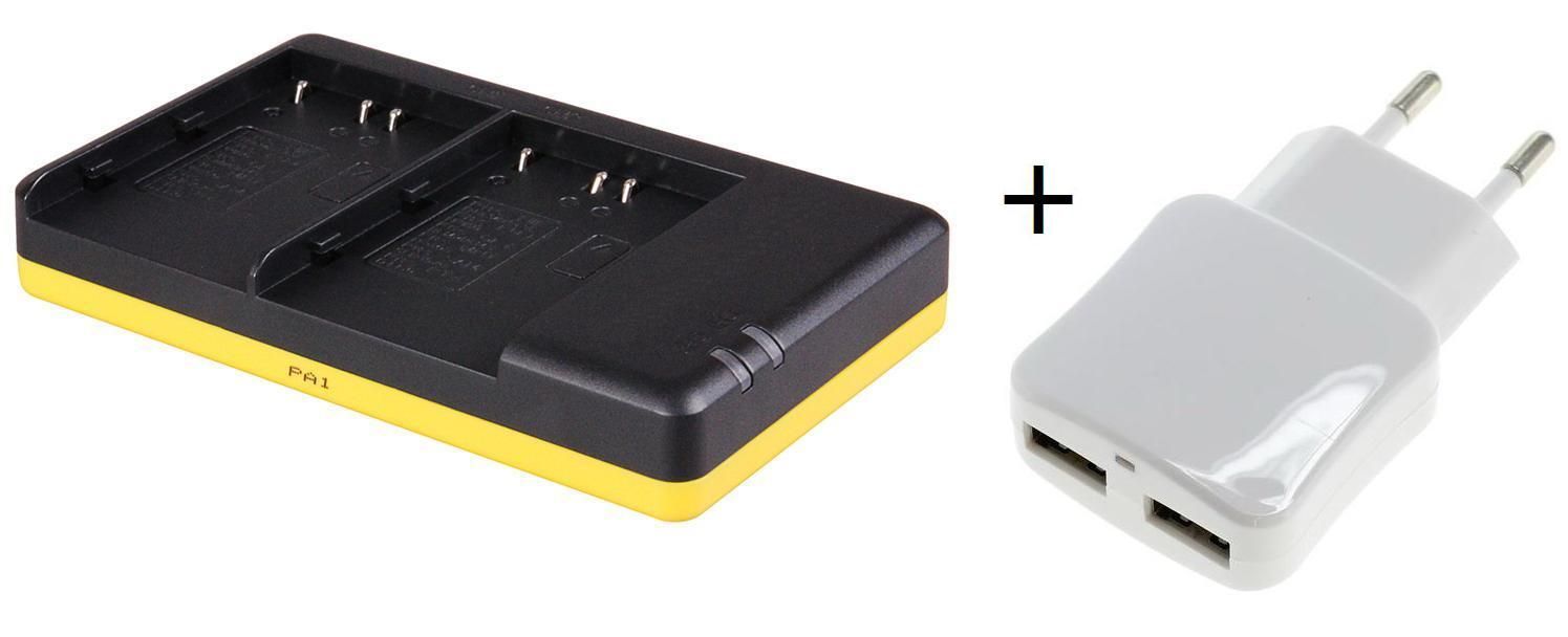 Duo lader voor Nikon ENEL3 / ENEL3e + USB adapter