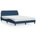 VidaXL Bedframe met hoofdeinde "Dover" 140x190 cm stof blauw
