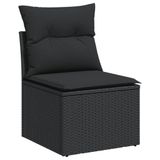 VidaXL Tuinbank Zwart Poly Rattan