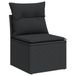 VidaXL Tuinbank Zwart Poly Rattan