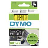 DYMO D1 labels Zwart op Geel 9mm x 7m
