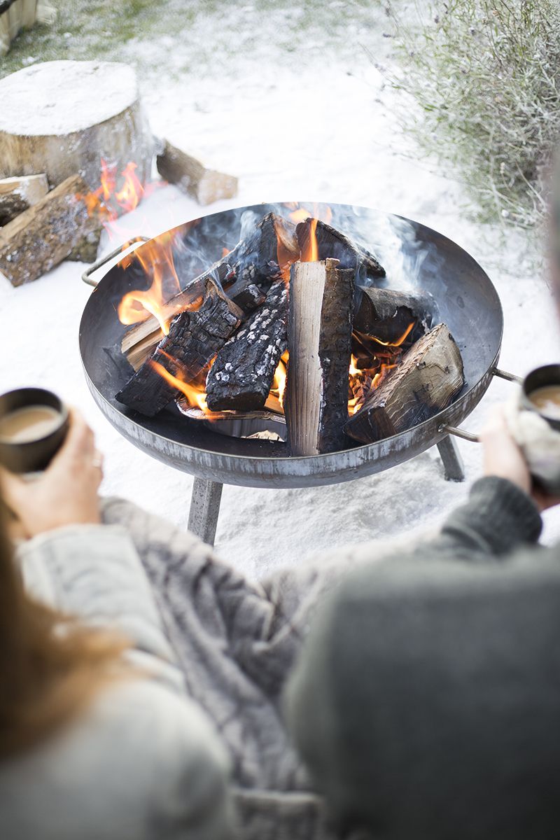 La Hacienda Pittsburgh Firepit - Outdoor Fireplace - Round - Black - Steel - 60cm