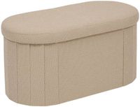 ATMOSPHERA CREATEUR D'INTERIEUR Pouf Fink ovale pliable 38x76cm beige