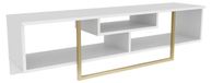 Glam Support TV, blanc/doré, 150x35,2x40 cm, mélaminé
