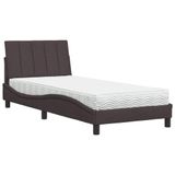 VidaXL Bed Hanko Stof Donkerbruin 80x200 cm