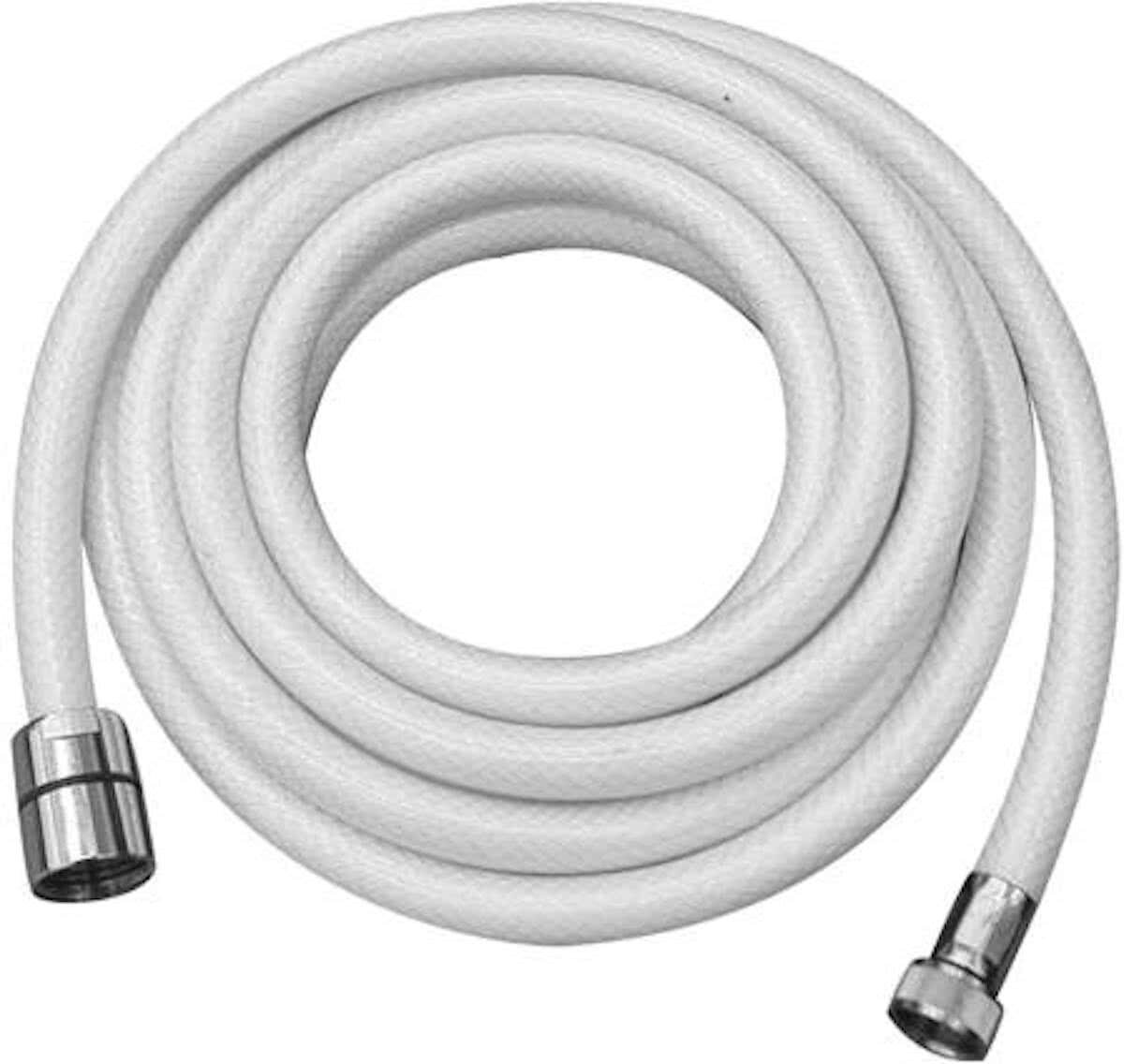 Lalizas Shower Hose Braid 5m 1/2 -3/8 threads White