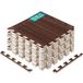 Yes4All 6LWD EVA in elkaar grijpende randen - schuimrubberen vloermatten voor fitnessapparatuur (24 grijs - 6 stuks), I. 12 vierkante tegels (12 tegels) - donker walnoothout, 3,5 m² (30,5 x 30,5 cm)
