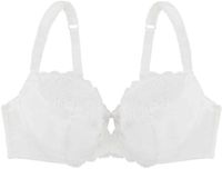 Dorina Celine Kanten beugel BH - Stevige bh zonder vulling - Grote maten - 70G - Ivoor