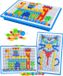 Merkloos Jeu de mosaïque à emboîter pour enfants - 296 perles à emboîter - jouets éducatifs à partir de 2 ans