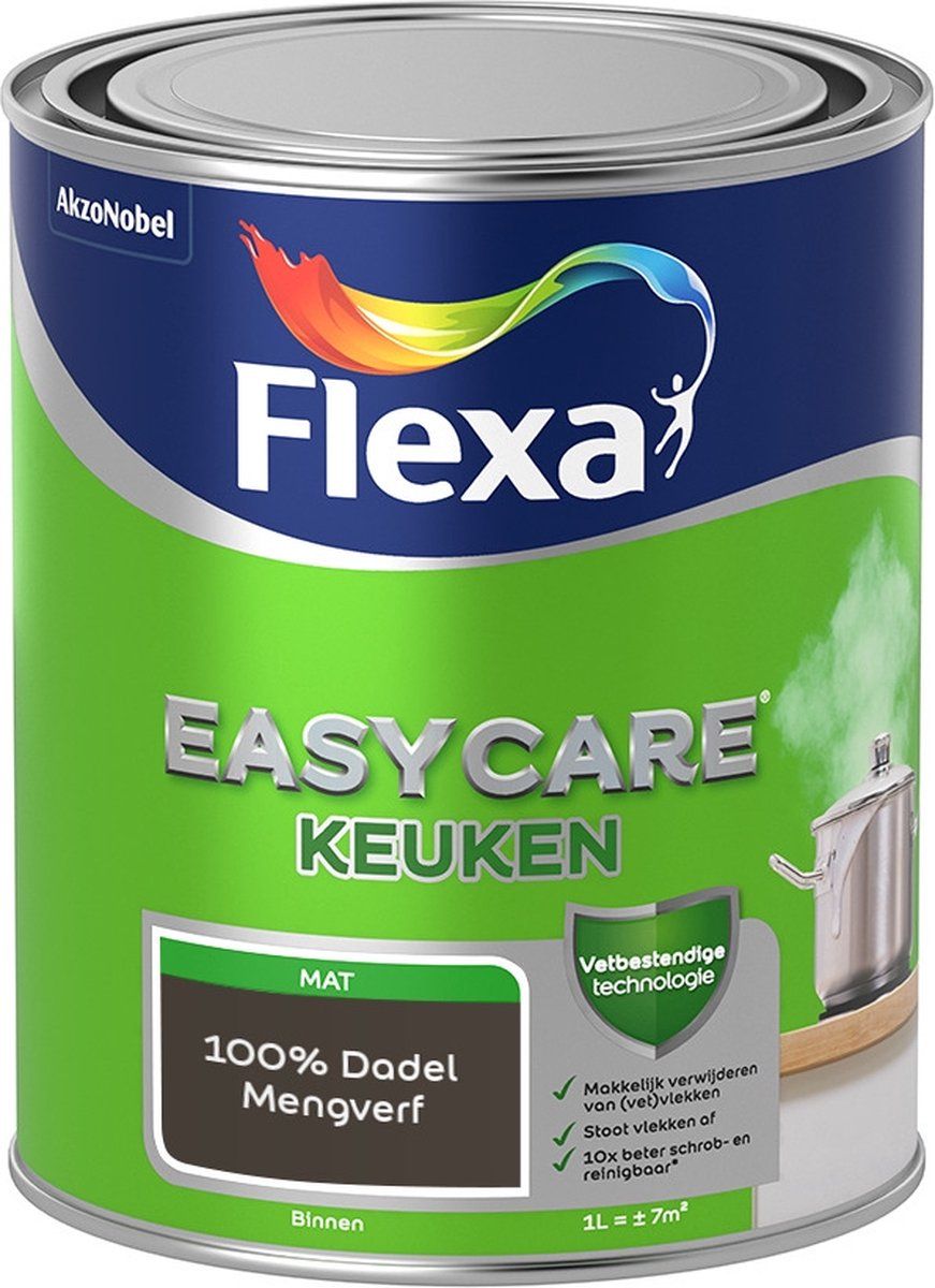 FLEXA Easycare Muurverf - Keuken - Mat - Mengkleur - 100% Dadel - 1 liter