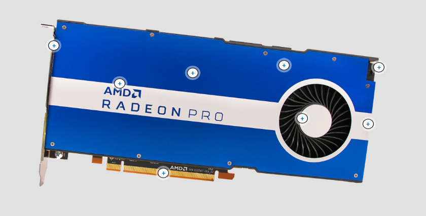 AMD Pro W5500 - Videokaart - Blauw