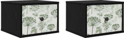 vidaXL Wandkastje GOTHA 2 stuks Zwart eiken 36 x 33 x 25 cm