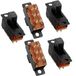 Interrupteurs à glissière - Interrupteurs à bascule Mini interrupteurs - Commande de circuits électriques - DPDT 6 bornes - 23 x 16 x 7 mm
