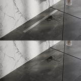 Brauer Douchegoot met Multifunctioneel Rooster en Flens - 110 cm - Rvs Geborsteld