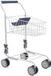 Bayer Chic 2000 760 50 metalen winkelwagen met geïntegreerde poppenstoel, leuke aanvulling op de winkel, marineblauw