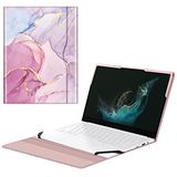 Fintie Hoes voor 13,3 inch Samsung Galaxy Book3 360 NP730QFG/Galaxy Book2 Pro 13 NP930XED/Galaxy Book2 Pro 360 NP930QED/Galaxy Book2 360 NP730QED/Galaxy Chromebook 13 XE930QCA, GlitterMarble