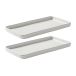 Aida Plat Raw 18x34 cm Lot de 2 Blanc arctique