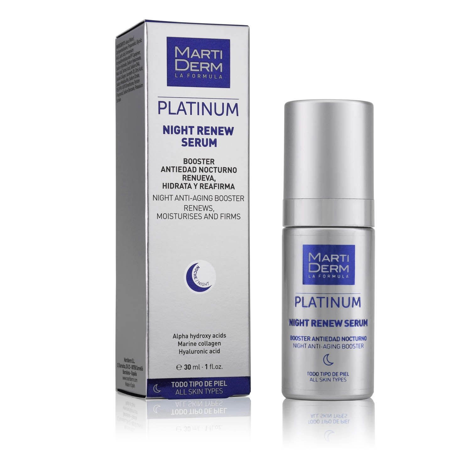 MartiDerm PLATINUM Night Renew Gezichtsserum 30 ml - Anti-Aging