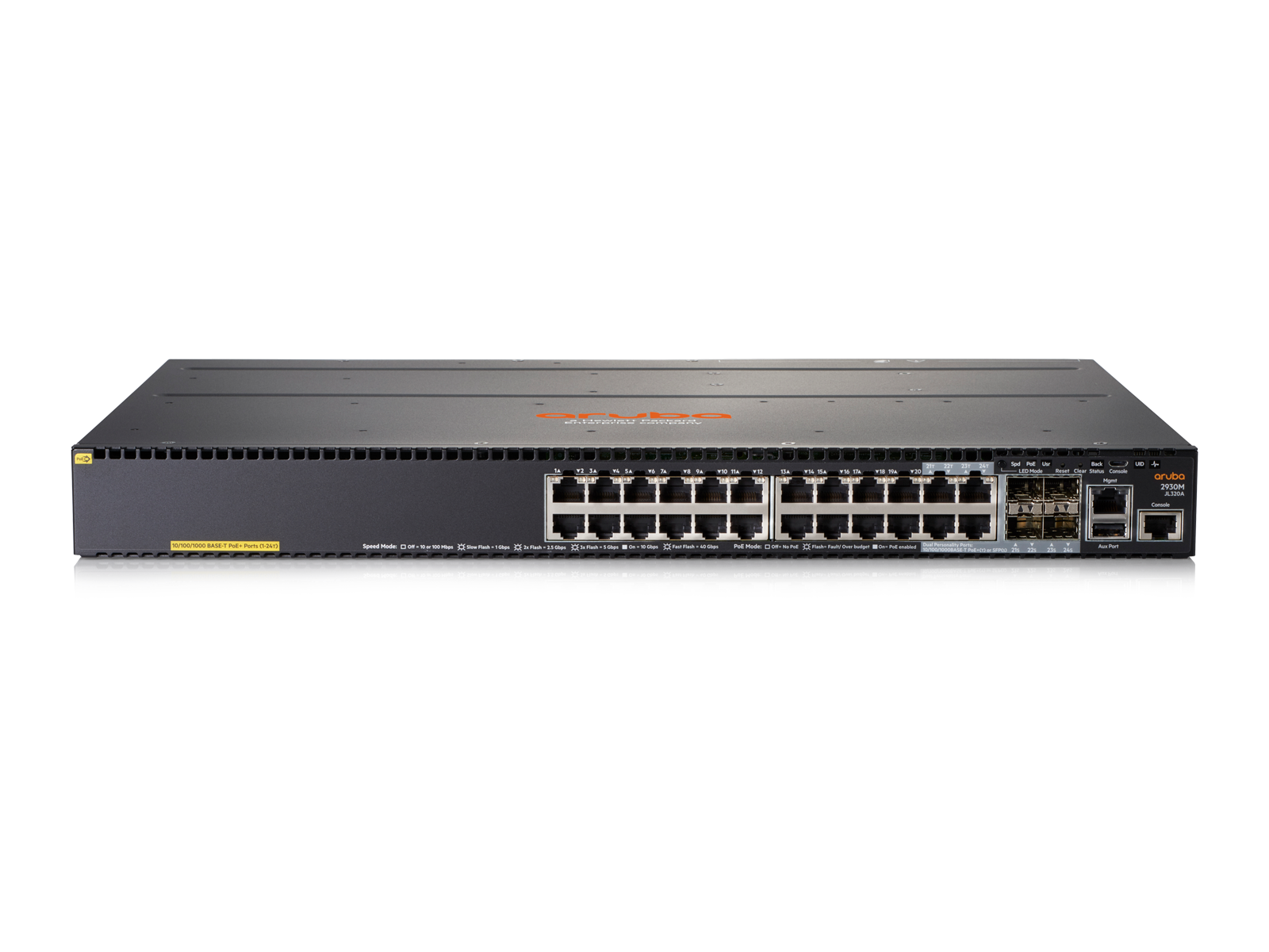 HP Aruba 2930M 24G PoE+ 1-slot JL320A
