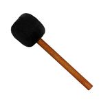 Sonic Energy Gong Schep, zwart, 34 cm, van wol en kunstbont, handvat van sapelehout, voor gongspelers, percussie, meditatie (MGB-S)