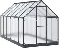 vidaXL Tuinkas, 185 x 363,5 x 207 cm, Aluminium, Gegalvaniseerd staal, Anthraciet