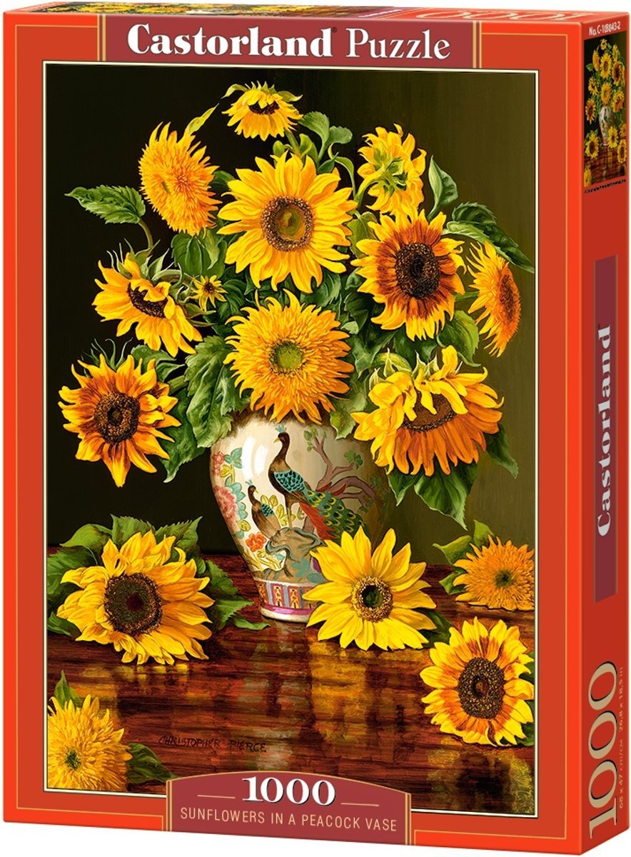 Castorland Sunflowers in a Peacock Vase - 1000 stukjes