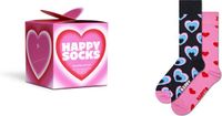 Happy Socks unisex giftbox 2P sokken valentine's blauw & roze