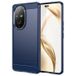 Honor Coque Honor 200 Pro en TPU Brossé - Fibre de Carbone - Bleue