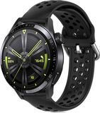 Strap-it Siliconen bandje met gaatjes - zwart