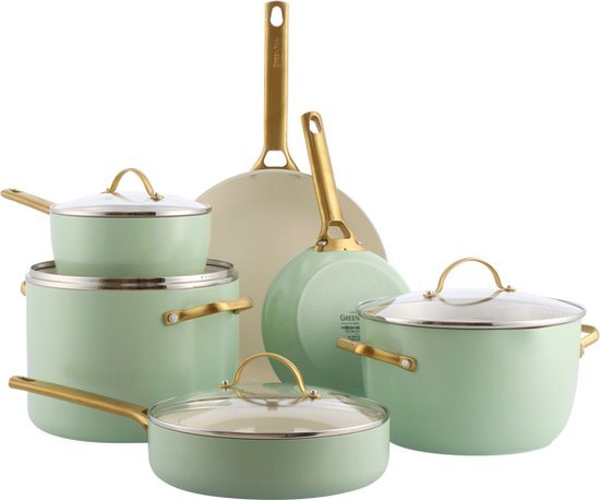 Greenpan Padova Mint Green Pannenset 10-delig