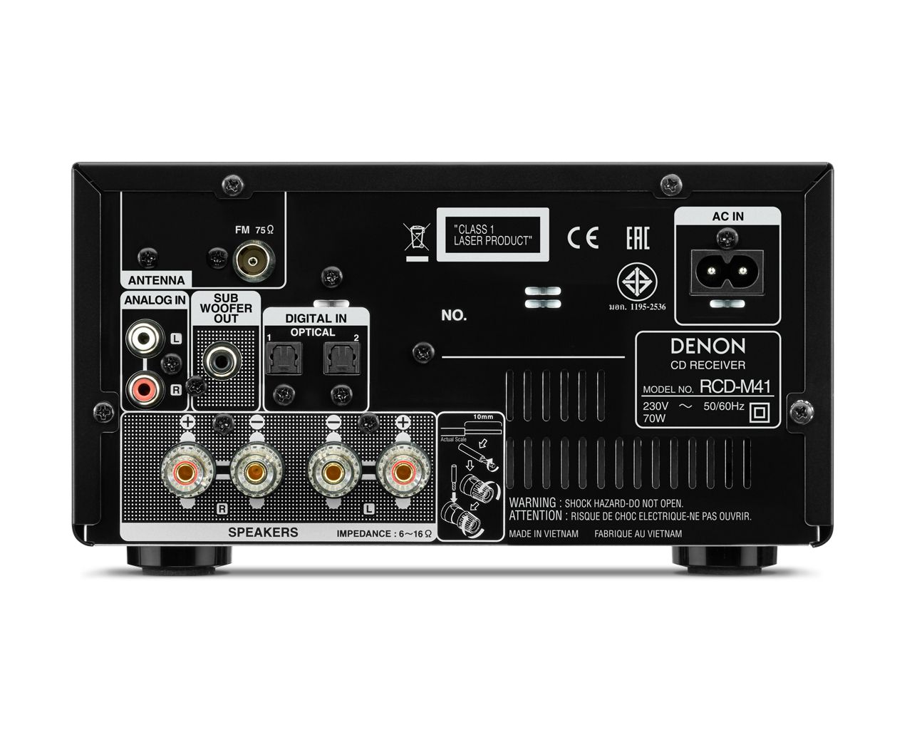 Denon D-M41 Home Audio Mini System - Black