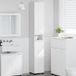 vidaXL Armoire de salle de bain blanc 30,5 x 30 x 195 cm bois traité