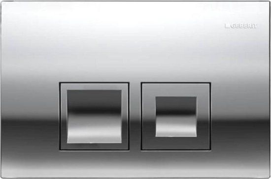Geberit Delta50 Bedieningsplaat - 2-toets - Chroom - 24.6x16.4cm