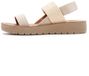 DERIMOD Platte Sandalen Imitatie Leer Beige Dames Maat 40