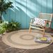 Ayyildiz Tapis d'extérieur et de terrasse Noir 120 cm rond