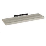 Wadiga Étagère murale en bois MDF gris 80cm – Supporte jusqu'à 10kg – Dimensions 80x23.5x3.8cm – Pour espaces modernes