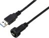 TRU COMPONENTS TC-E10T-MT3-MWA/MU3-NWA-0.5PV-S TC-13543592 USB-C 3.0-stekker naar USB-stekker IP67 (schroefdraad) kabel