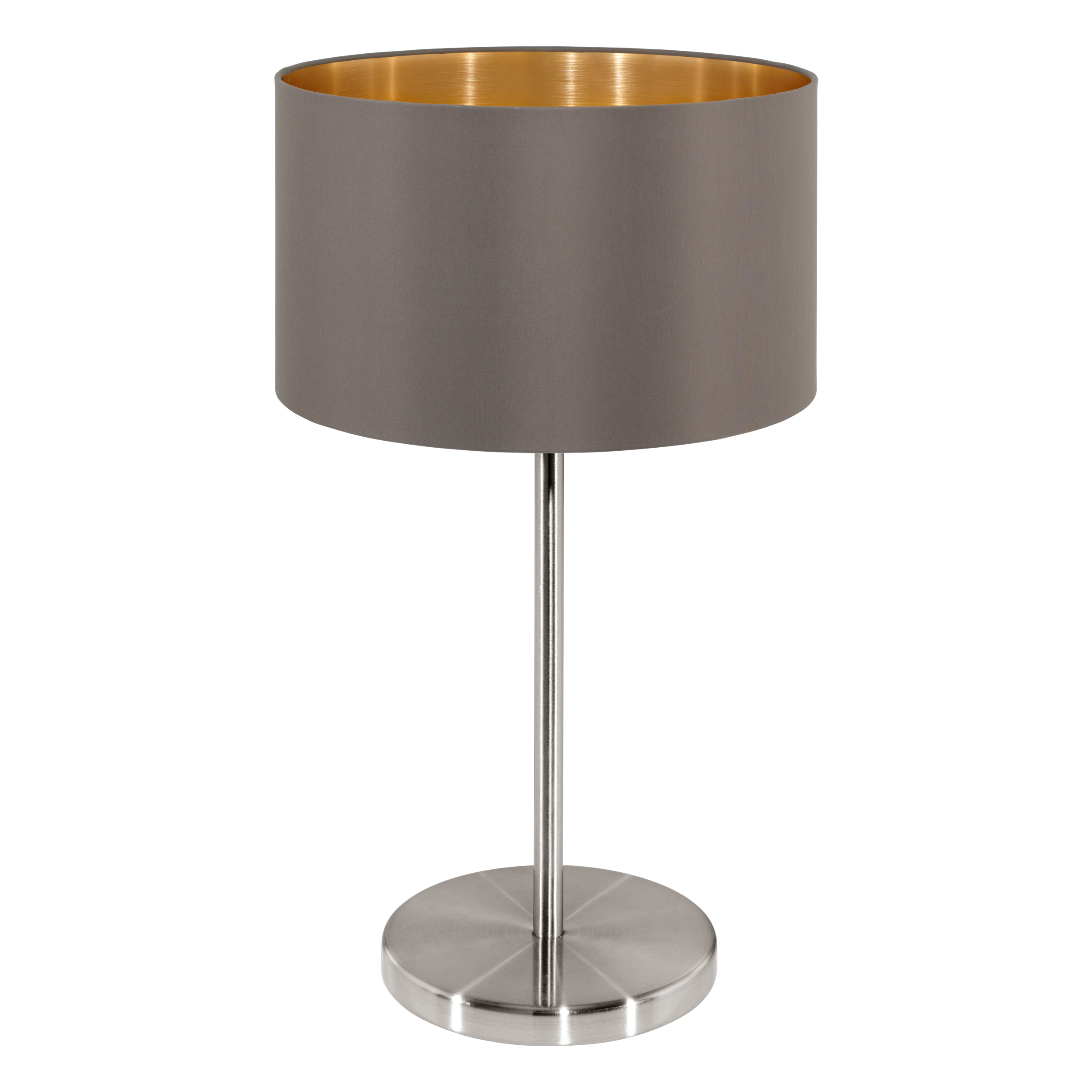 EGLO Maserlo Tafellamp - 42 cm - E27 - Staal, Stof/Weefsel