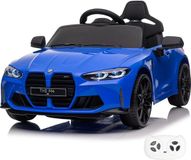 Vrooomy BMW M4 Competition Elektrische Kinderauto 12V Blauw